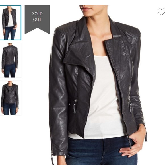 BLANKNYC faux leather jacket - Charcoal Grey NWOT - Picture 2 of 6